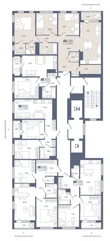 3-комнатная квартира: Тюмень, улица Энергетиков, 42 (94.8 м) - Фото 1