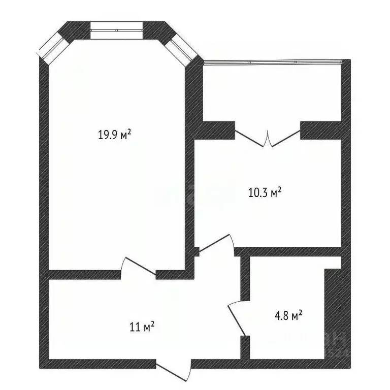 1-к кв. Нижегородская область, Нижний Новгород Мещерское Озеро ... - Фото 2