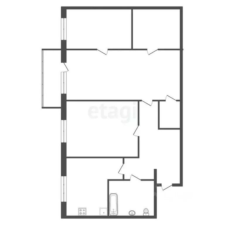 3-к кв. Красноярский край, Красноярск Семафорная ул., 435 (56.1 м) - Фото 1