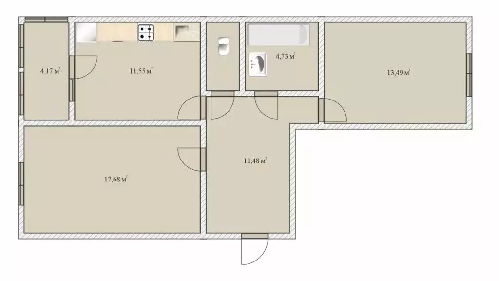 2-комнатная квартира: Сертолово, микрорайон Сертолово-2, Тихвинская ... - Фото 2