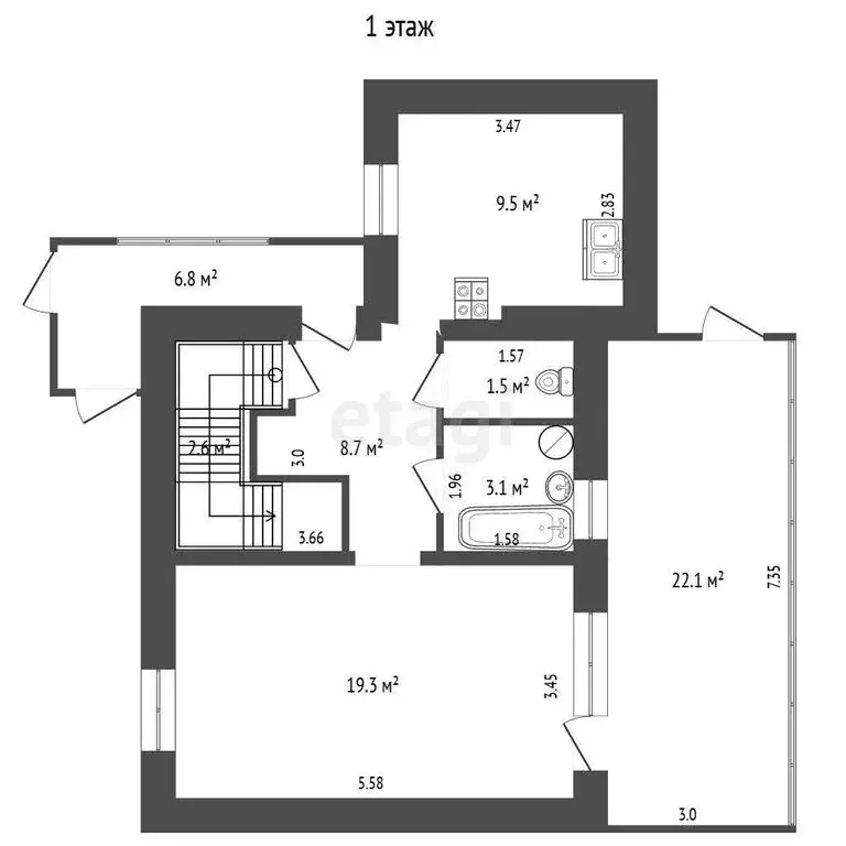 Дом в посёлок Березняки, улица Косаренкова (79.9 м) - Фото 1