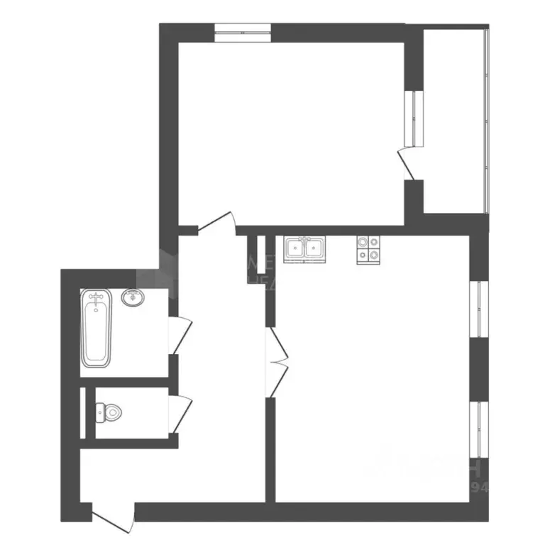 1-к кв. Тюменская область, Тюмень ул. Николая Ростовцева, 27к2 (49.2 ... - Фото 1