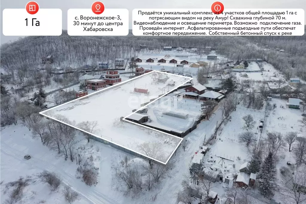 Участок в Хабаровский край, Хабаровский район, Мичуринское с/пос, с. ... - Фото 1