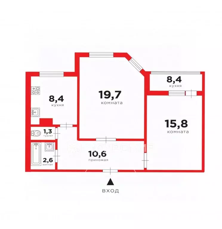 2-к кв. Санкт-Петербург, Санкт-Петербург, Пушкин Госпитальный пер., ... - Фото 2