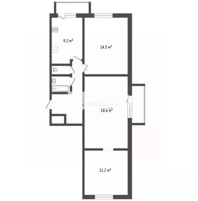 3-к кв. Московская область, Красногорск ул. Ленина, 41 (64.2 м) - Фото 2