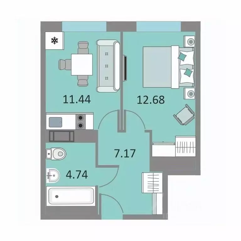 1-к кв. Санкт-Петербург Варфоломеевская ул., 6 (35.5 м) - Фото 0