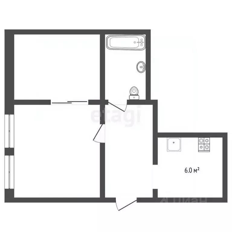 1-к кв. Тамбовская область, Тамбов Советская ул., 90 (31.1 м) - Фото 2
