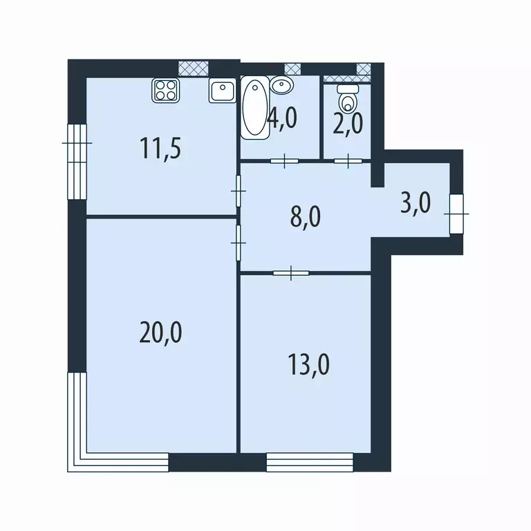 Продаётся 2-к квартира, 61 м - Фото 0