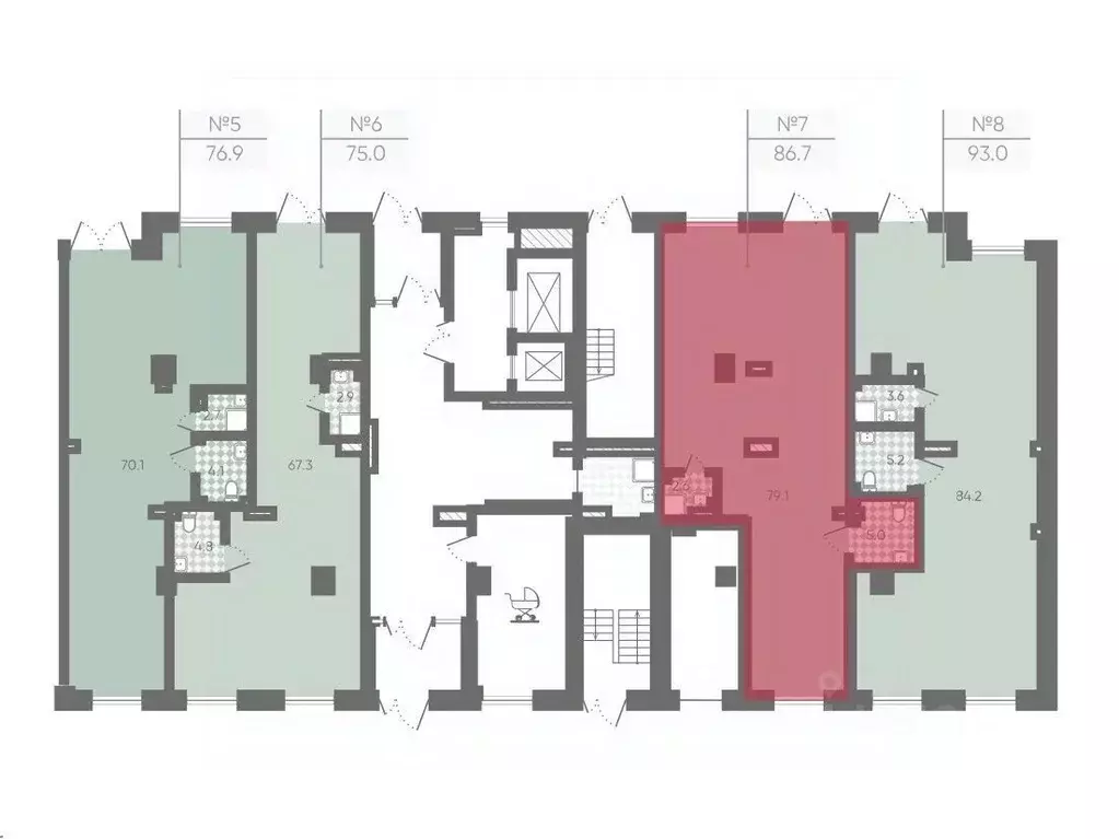 Офис в Санкт-Петербург Партизанская ул., 5 (88 м) - Фото 2