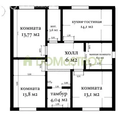 Дом в станция Мочище, Южная улица, 3 (70.7 м) - Фото 0