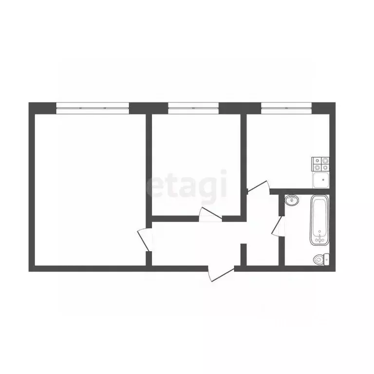 2-к кв. Тверская область, Тверь ул. Хромова, 3к1 (40.0 м) - Фото 1