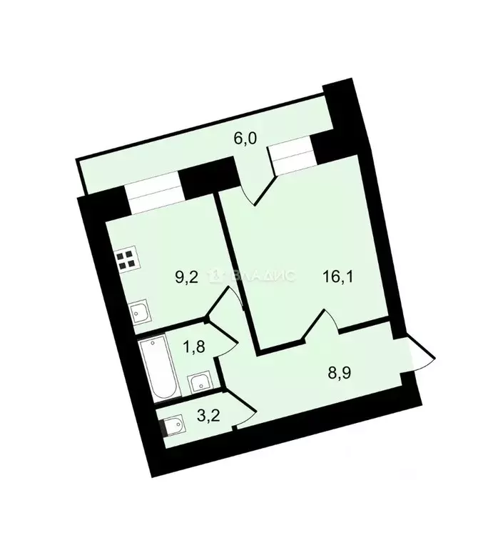 1-к кв. Санкт-Петербург Ленинский просп., 84к2 (39.0 м) - Фото 1