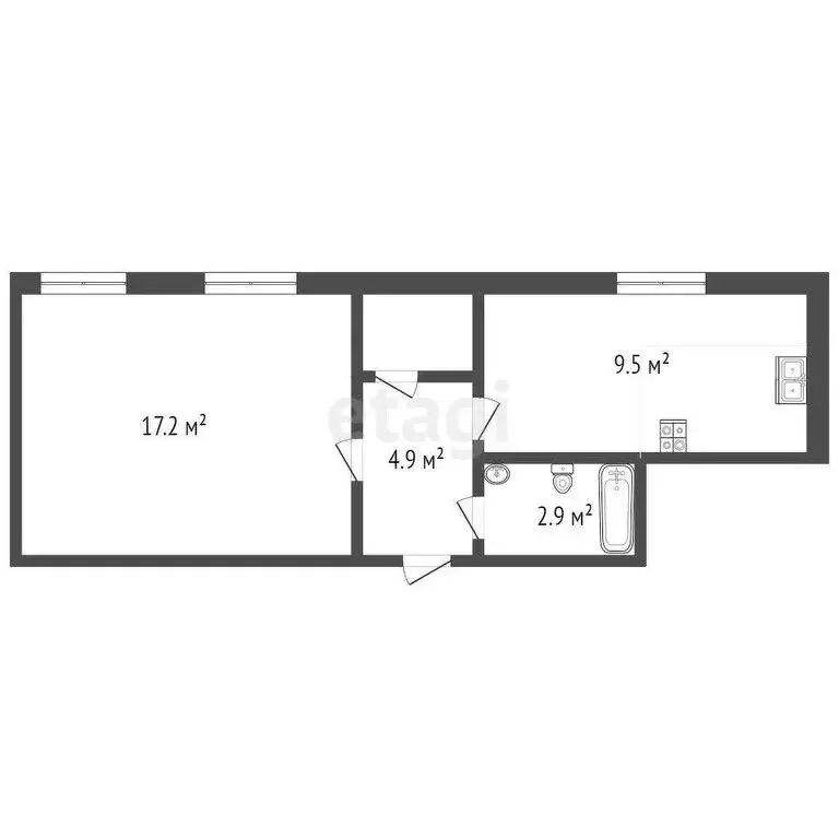 1-комнатная квартира: Железнодорожное, Каштановая улица, 15 (36.1 м) - Фото 1