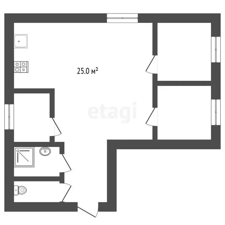 3-комнатная квартира: Нальчик, улица Мечникова, 175 (60.4 м) - Фото 1