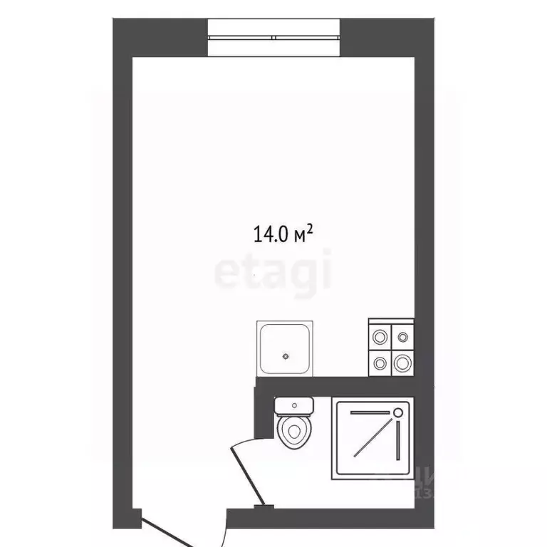 Студия Томская область, Томск пер. Сергея Лазо, 10 (14.0 м) - Фото 2