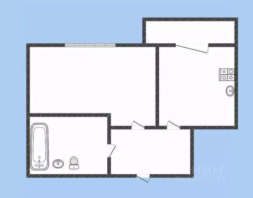 1-к кв. Костромская область, Костромской район, Шунгенское с/пос, с. ... - Фото 1