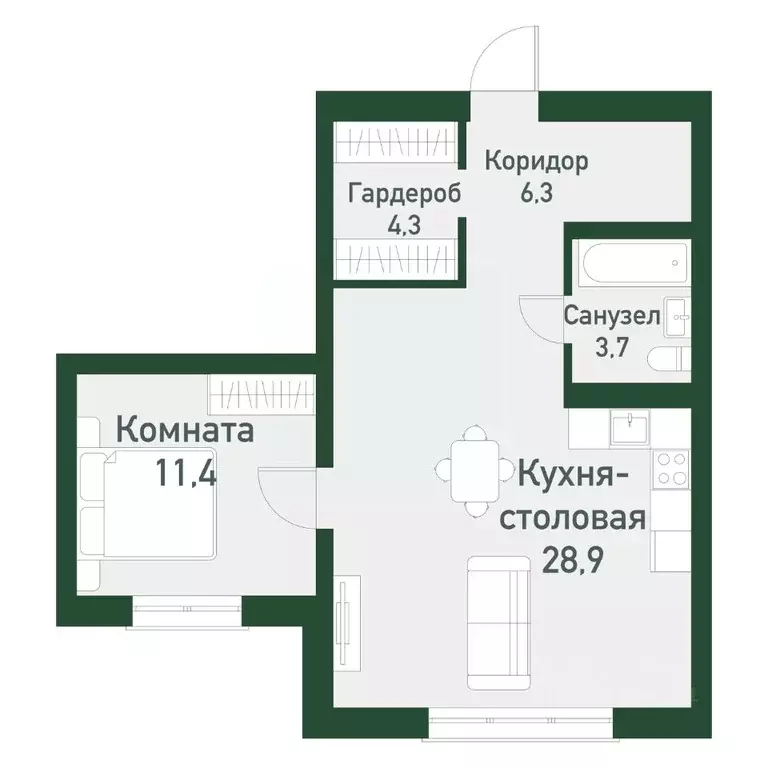 1-к кв. Челябинская область, Челябинский городской округ, пос. ... - Фото 0