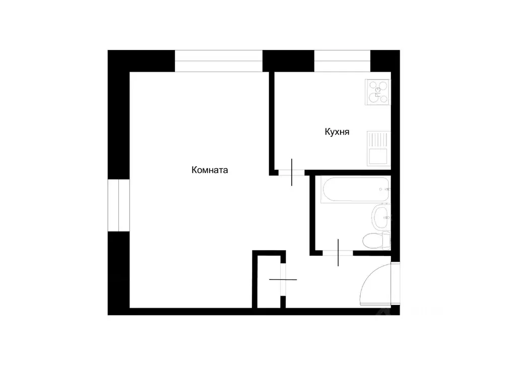 1-к кв. Кемеровская область, Осинники Советская ул., 21 (31.0 м) - Фото 1