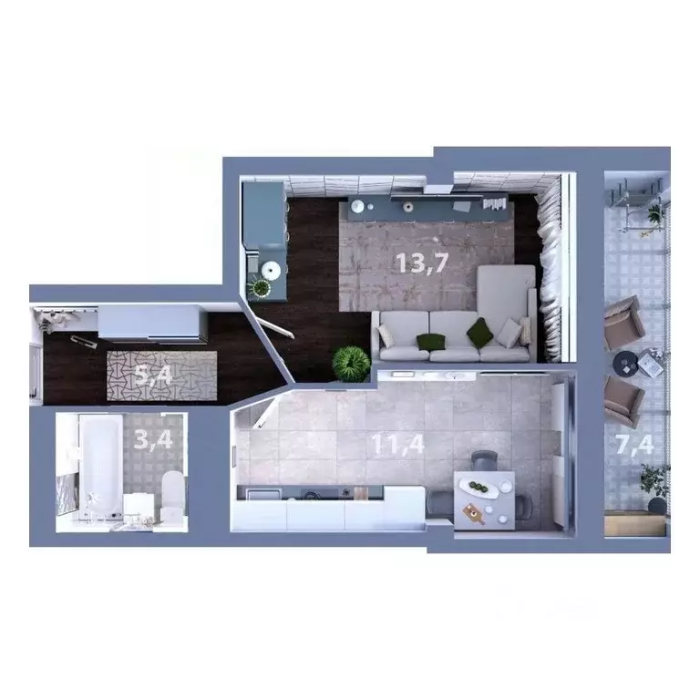 1-к кв. Татарстан, Набережные Челны ул. Раскольникова, 22 (37.64 м) - Фото 1