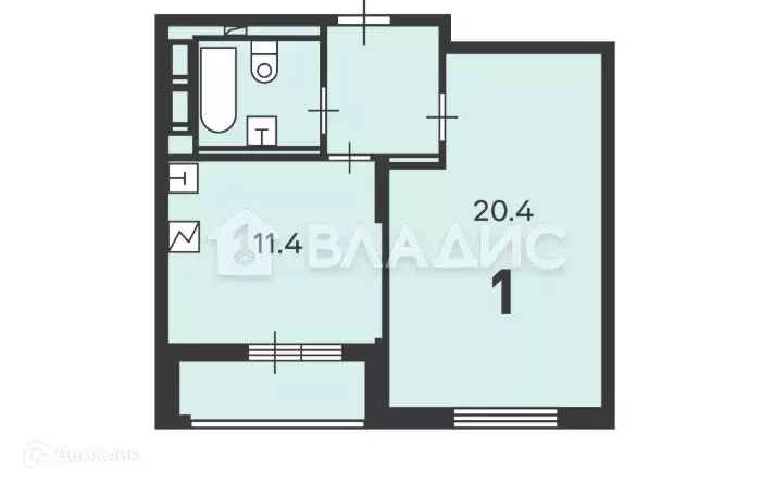 Продаётся 1-к квартира, 39.8 м - Фото 0