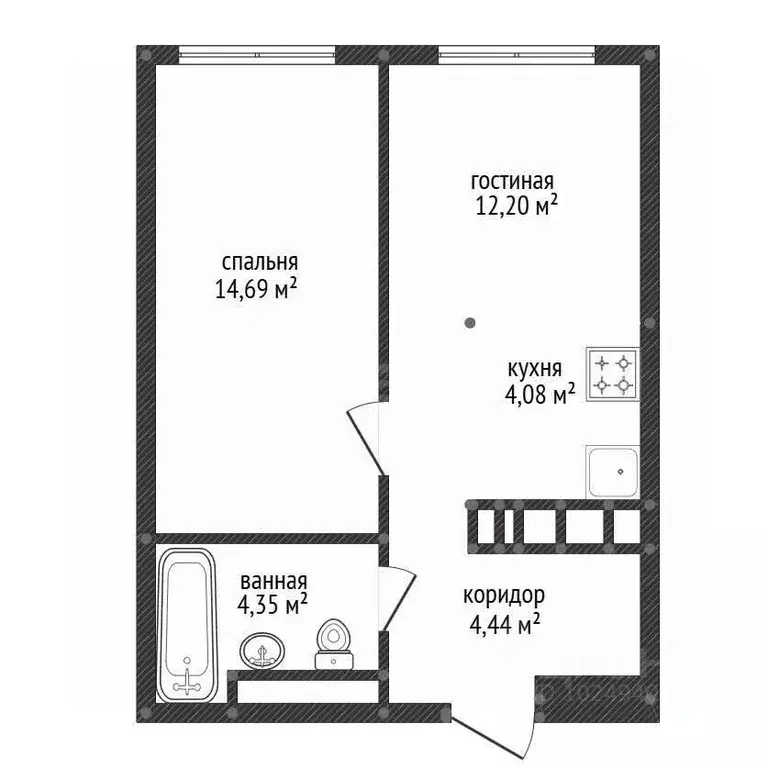 2-к кв. Башкортостан, Уфа просп. Октября, 75 (40.0 м) - Фото 2
