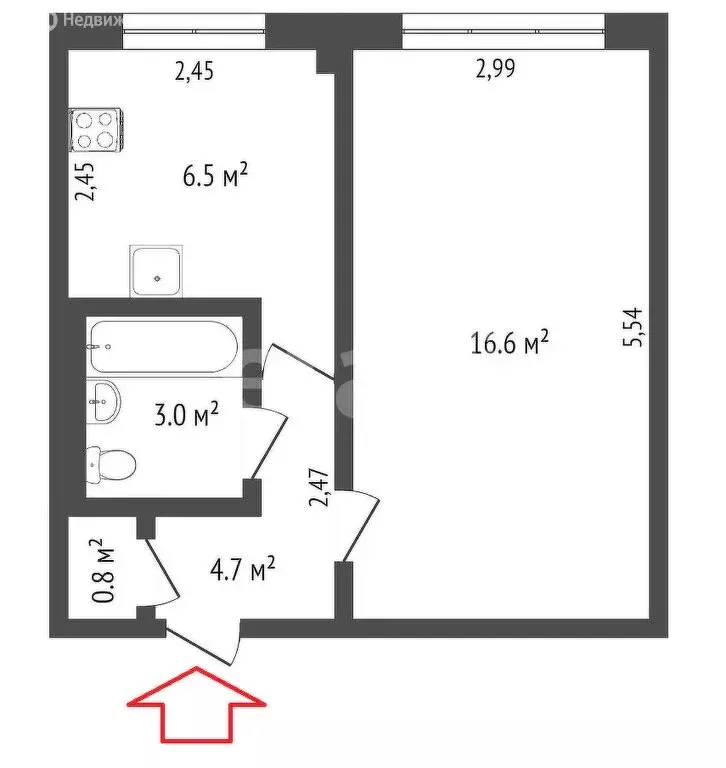 1-комнатная квартира: Петрозаводск, Станционная улица, 28 (32 м) - Фото 2