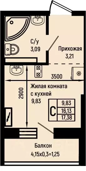 Студия Краснодарский край, Туапсинский муниципальный округ, с. Небуг ... - Фото 0