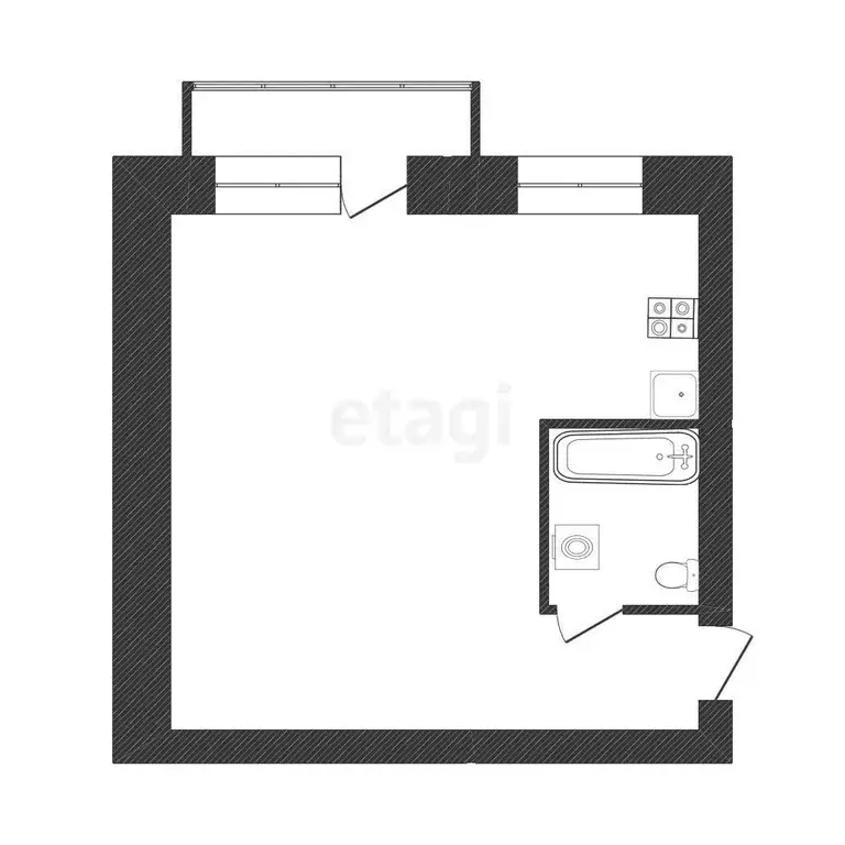 Квартира, 1 комната, 32 м - Фото 1