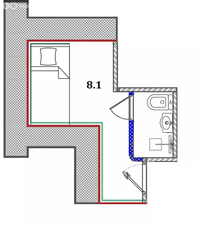 Квартира-студия: Санкт-Петербург, улица Блохина, 8 (10 м) - Фото 1