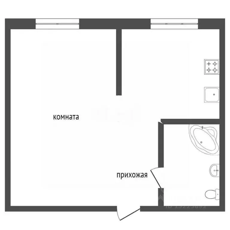 Студия Вологодская область, Вологда ул. Можайского, 72 (21.4 м) - Фото 2