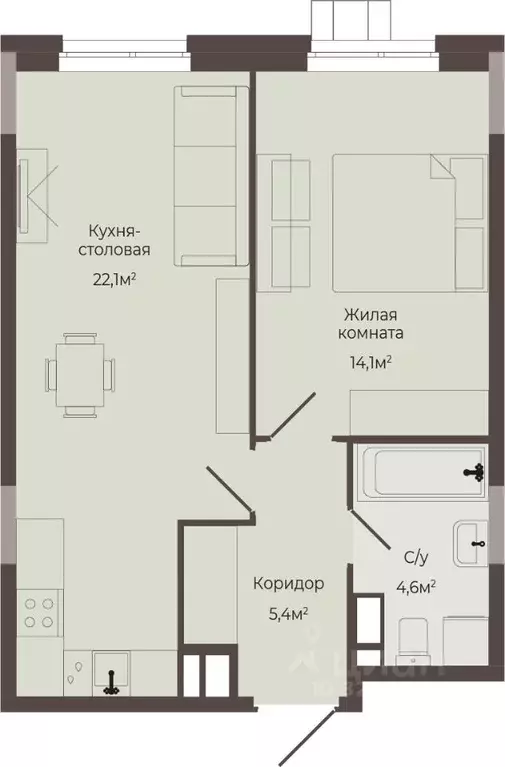 1-к кв. Нижегородская область, Нижний Новгород Соцгород жилрайон, 1-й ... - Фото 1