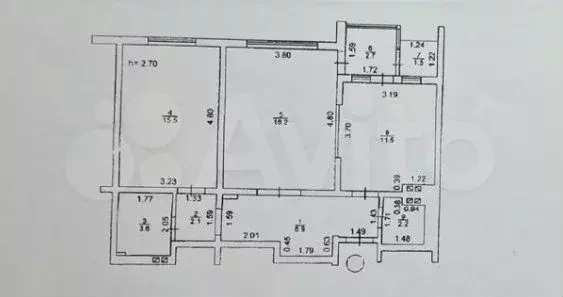 2-к. квартира, 62 м, 4/9 эт. - Фото 0