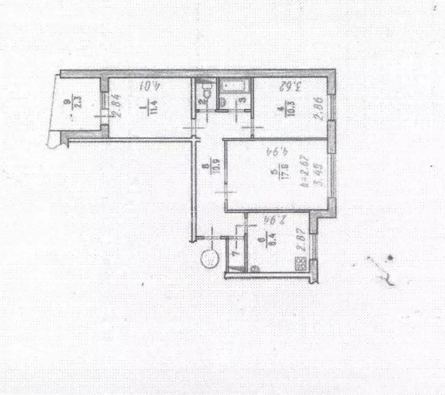 3-к кв. Омская область, Омск ул. Крупской, 1 (63.0 м) - Фото 1