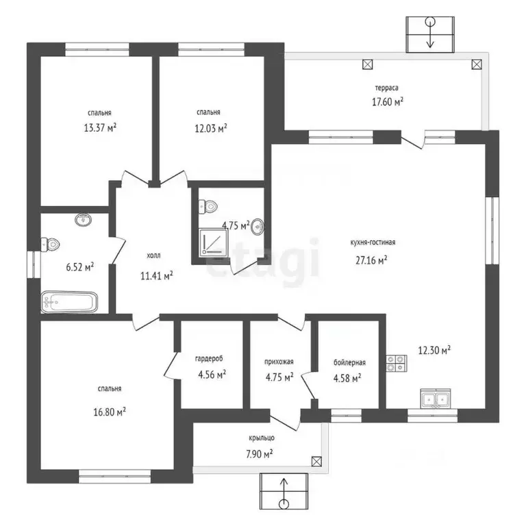 Дом в Ярославская область, Ярославль Заливная ул., 26В (108 м) - Фото 2