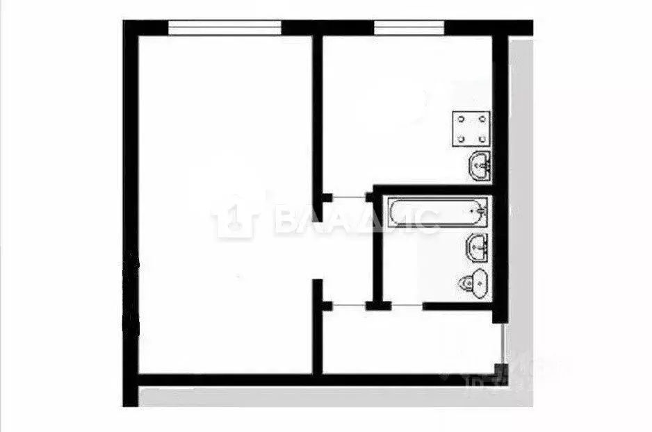 1-к кв. Пензенская область, Пенза ул. Краснова, 34 (29.0 м) - Фото 2