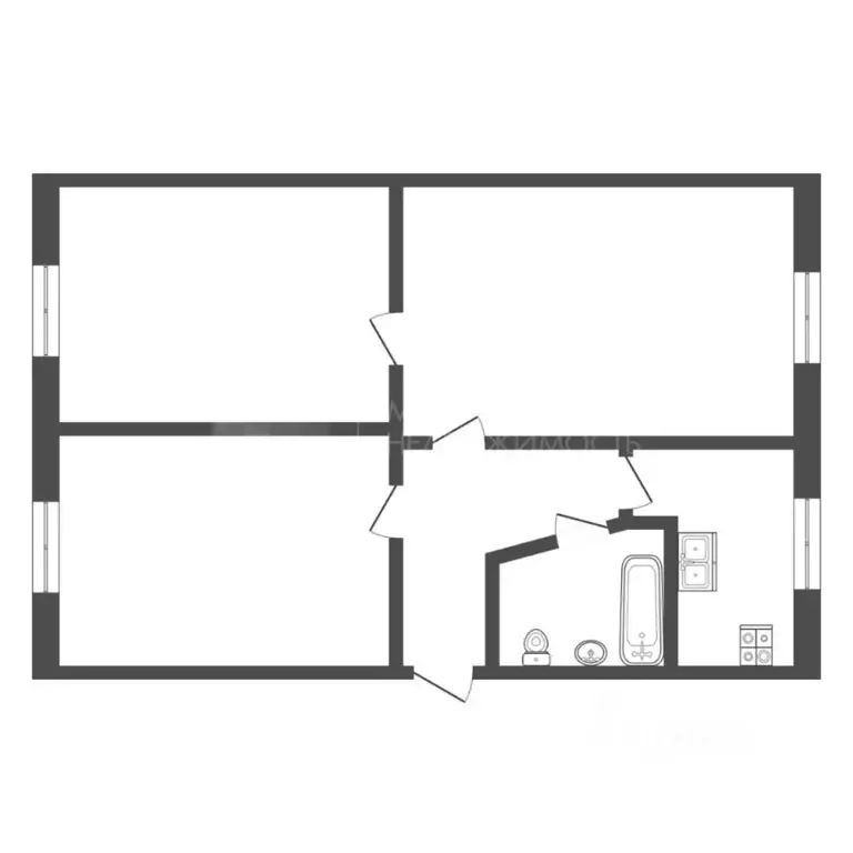 3-к кв. Тюменская область, Тюмень Лесной мкр, 2 (60.2 м) - Фото 2