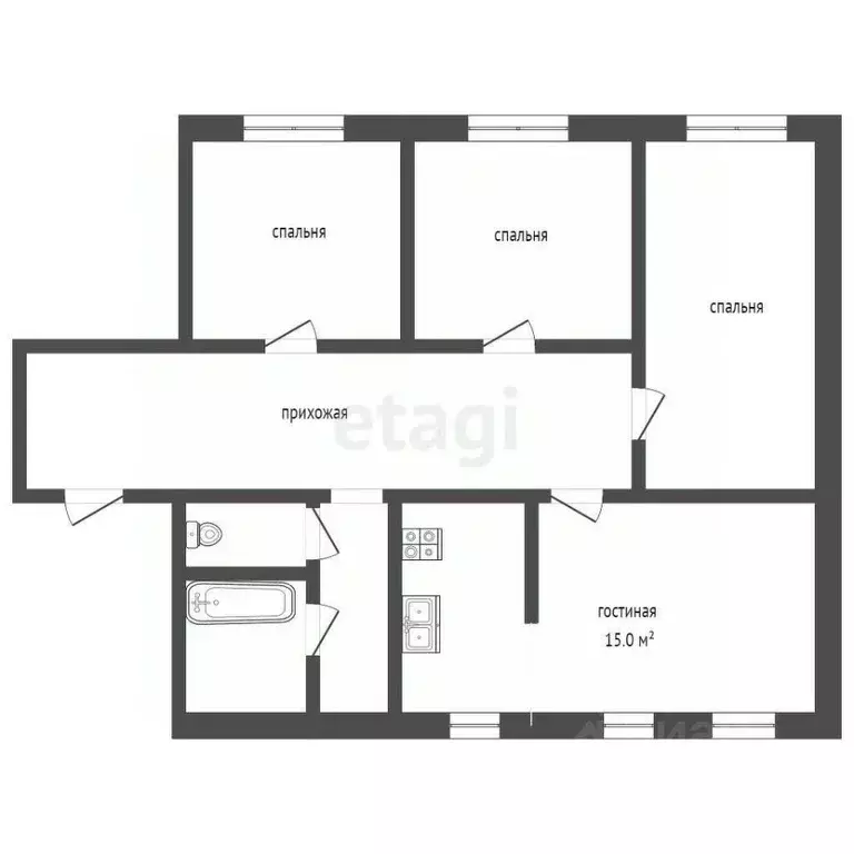 4-к кв. Красноярский край, Норильск ул. Мира, 5к1 (86.0 м) - Фото 1