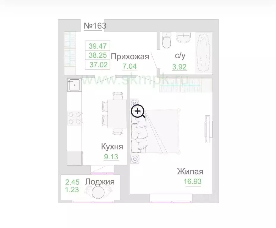 1-к кв. Калининградская область, Зеленоградск ул. Тургенева, 16Ак3 ... - Фото 2