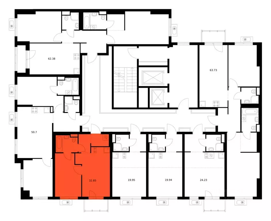 1-к кв. Ленинградская область, Всеволожский район, д. Новое Девяткино ... - Фото 2