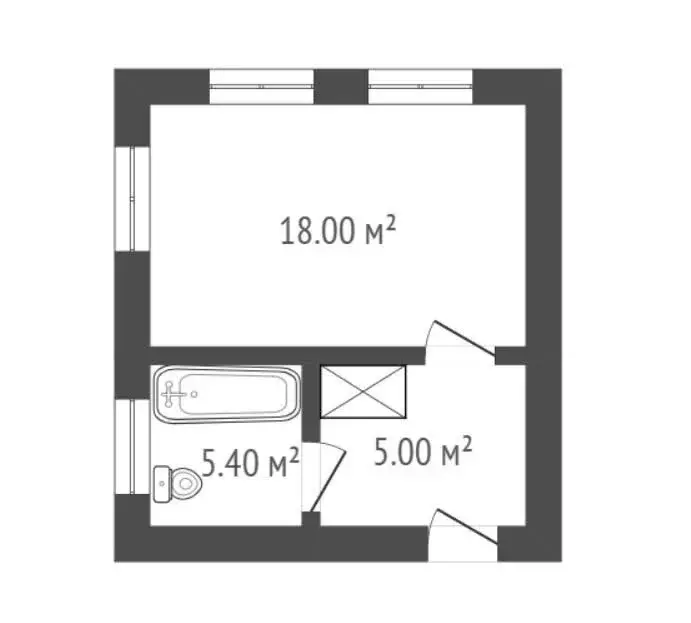 1-комнатная квартира: Борисоглебск, Ленинская улица, 96 (29.1 м) - Фото 1