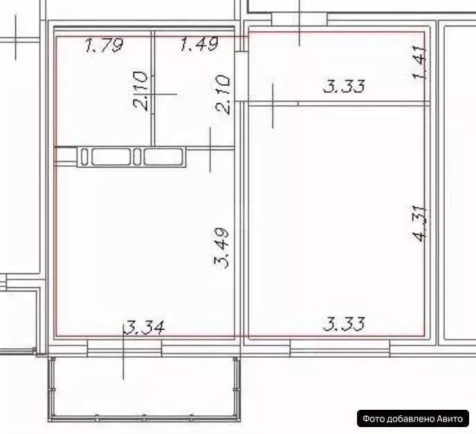 1-к кв. Воронежская область, Воронеж Московский просп., 207 (37.0 м) - Фото 1