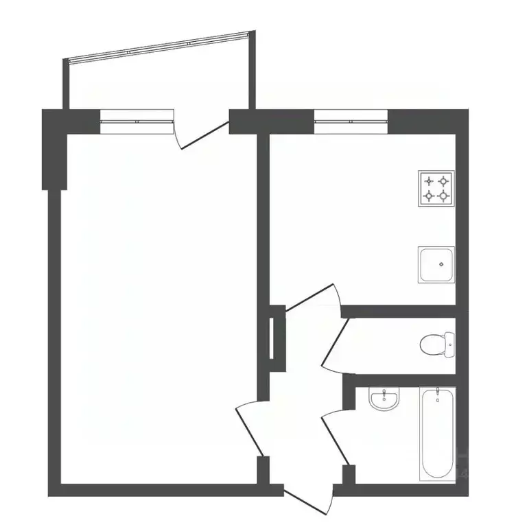 1-к кв. Тюменская область, Тюмень Широтная ул., 51 (33.6 м) - Фото 2