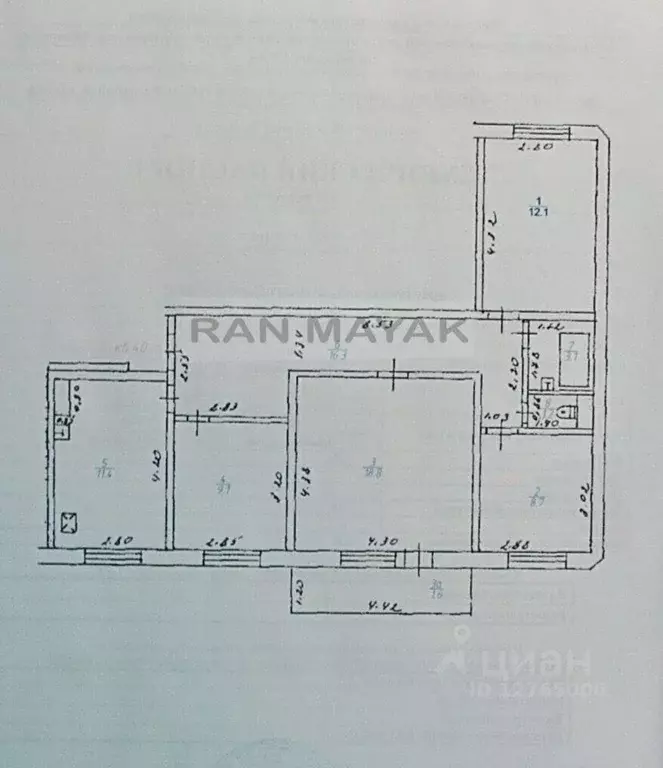4-к кв. Адыгея, Майкоп ул. Михайлова, 17 (82.3 м) - Фото 1