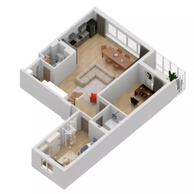 3-к кв. Самарская область, Самара ул. Дыбенко, 5 (195.55 м) - Фото 2