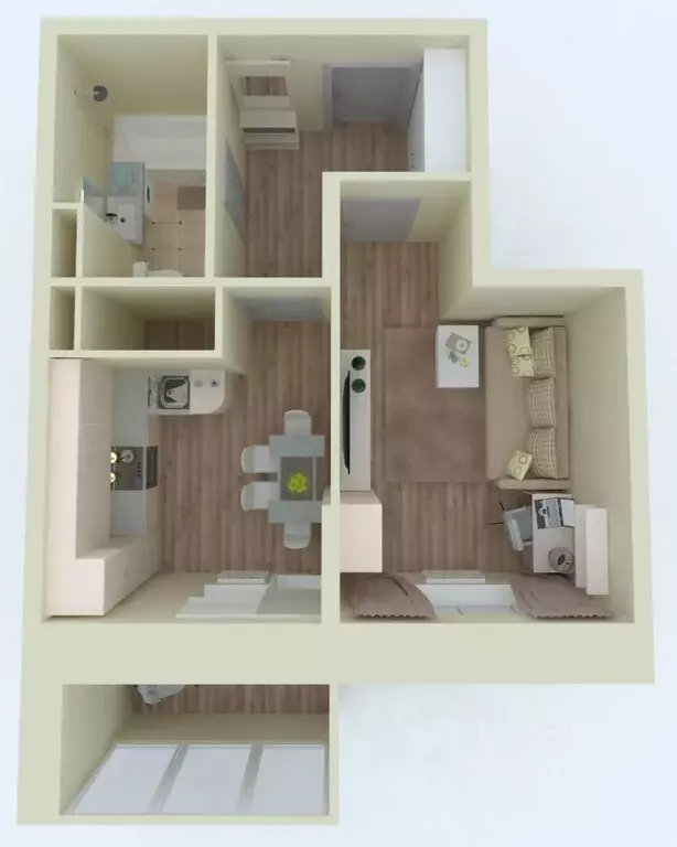 1-к кв. Московская область, Домодедово Востряково мкр, Оптима жилой ... - Фото 1