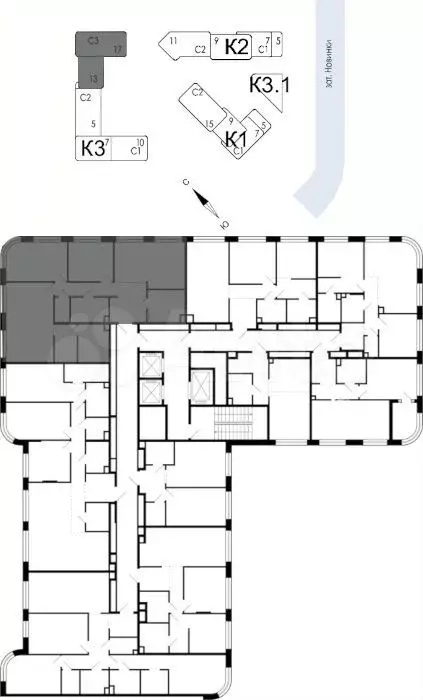 3-к. квартира, 116,1 м, 4/17 эт. - Фото 1