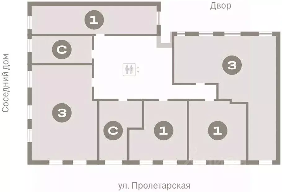 1-к кв. Курганская область, Курган Центральный жилрайон, Дом Кино ... - Фото 1