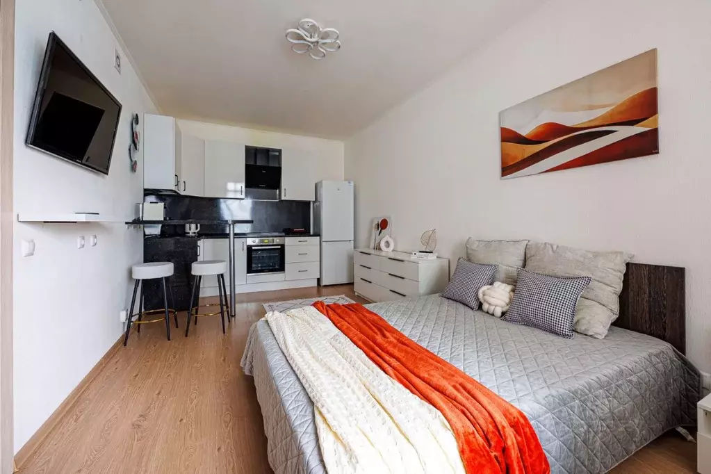 Студия Санкт-Петербург аллея Арцеуловская, 23к1 (27.7 м) - Фото 1