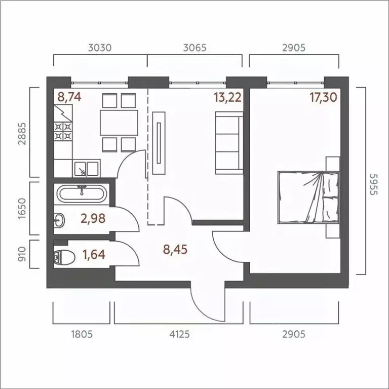 2-к кв. Иркутская область, Иркутск ул. 6-я Советская, 2 (52.33 м) - Фото 0