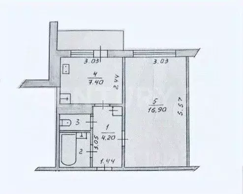 1-к кв. Чувашия, Чебоксары ул. Мате Залка, 5 (35.4 м) - Фото 2